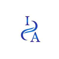 IA blauw logo ontwerp voor uw bedrijf vector