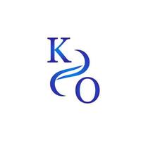 ko blauw logo ontwerp voor uw bedrijf vector
