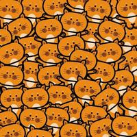 patroon met tekenfilm oranje kittens voor kinderen. abstract kunst afdrukken. hand- getrokken achtergrond met schattig dieren. vector illustratie