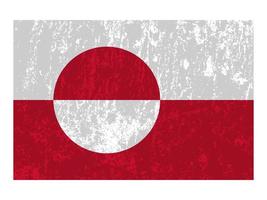 Groenland grunge vlag, officieel kleuren en proportie. vector illustratie.