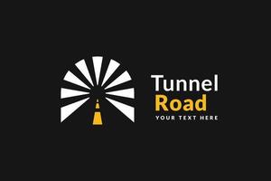 elegant tunnel weg logo modern minimaal stijl ontwerp, perspectief concept, vector grafisch