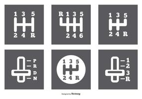 Versnellingsbak pictogram set vector