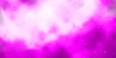lichtpaarse, roze vectorachtergrond met kleurrijke sterren. vector