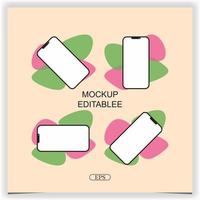 reeks smartphone mockup geïsoleerd premie elegant sjabloon vector eps 10