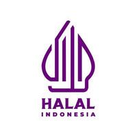 Indonesië halal voedsel logo etiket sjabloon vector