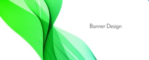 abstracte groene moderne decoratieve golf ontwerp banner achtergrond vector