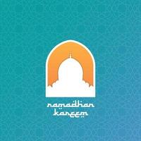 Islamitisch achtergrond Ramadhan kareem ied mubarak poster vector