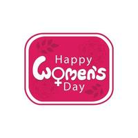gelukkig vrouwen dag vector belettering logo
