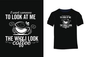 koffie typografie citaten vector t-shirt ontwerp