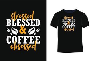 koffie typografie citaten vector t-shirt ontwerp