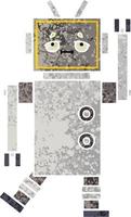 retro illustratie stijl cartoon robot vector