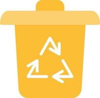 platte pictogram recyclen vector