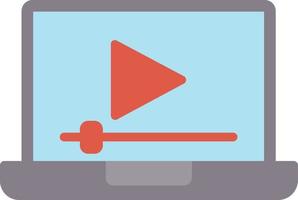 platte pictogram videospeler vector