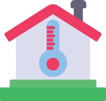 huis temperatuur vlak icoon vector