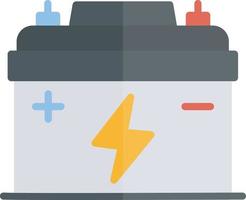 platte batterijpictogram vector