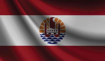 Frans Polynesië vlag zwaaien. achtergrond voor patriottisch en nationaal ontwerp vector