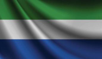 Sierra Leone vlag golvend achtergrond voor patriottisch en nationaal ontwerp vector