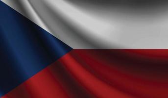 Tsjechische vlag zwaaien. achtergrond voor patriottisch en nationaal ontwerp vector
