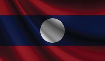 Laos vlag zwaaien. achtergrond voor patriottisch en nationaal ontwerp vector