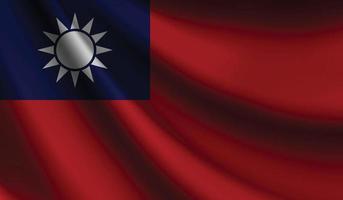 Taiwan vlag golvend achtergrond voor patriottisch en nationaal ontwerp vector