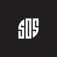 Sos logo ontwerp vector illustratie