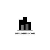 minimalistische versie van de gebouw icoon vector