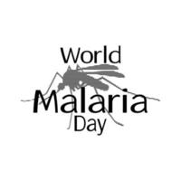 wereld malaria dag, mug silhouet voor banier of informatie poster vector