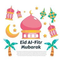 eid al fitr mubarak vector