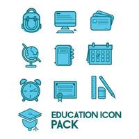 onderwijs icon set vector