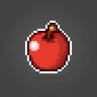 appel pixel. vectorillustratie van 8 bit game activa. vector