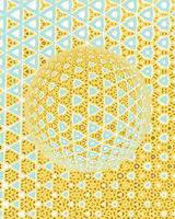 kleurrijke 3d wazig sferische bal. vector illustratie