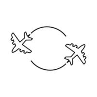 vliegtuig pictogram vector ontwerpsjabloon
