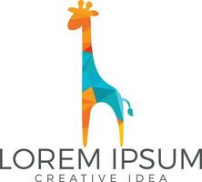 giraffe logo ontwerp. creatief dier logo. vector