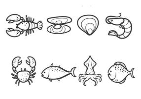 Gratis Seafood Vectors