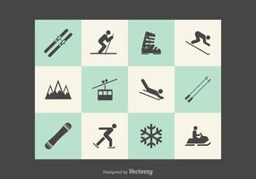 Gratis Wintersport Vector Pictogrammen