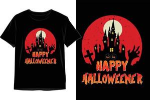 gelukkig halloweener halloween t overhemd ontwerp vector