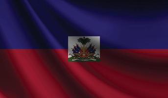 Haïti vlag zwaaien. achtergrond voor patriottisch en nationaal ontwerp vector