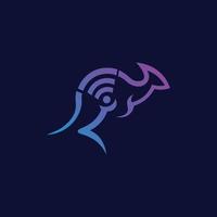 kangoeroe Wifi router modern logo ideeën vector