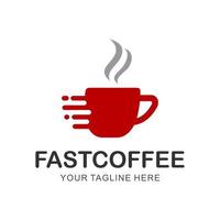 snel koffie logo vector