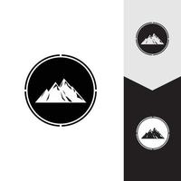 berg pictogram logo sjabloon vector illustratie ontwerp