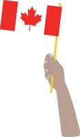 Canadees vlag hand- getekend, canadees dollar hand- getrokken vector