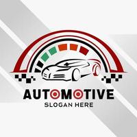 auto automotive logo ontwerp in creatief abstract stijl met toerental. snel en snelheid logo sjabloon vector. automotive logo premie illustratie vector