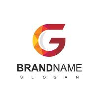 brief g, modern logo ontwerp sjabloon vector