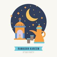 thee Ramadan iftar partij vector