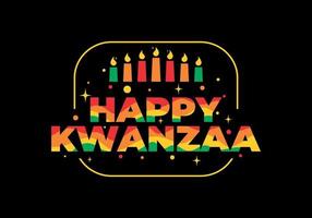 gelukkig kwanzaa tekst effect ontwerp vector