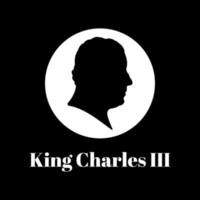 kant profiel van koning Charles iii. dood van de koningin van Super goed Brittannië. vector