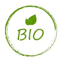 ecologisch, bio, biologisch en natuurlijk producten ronde sticker, label, kader, insigne en logo. reeks van eco vriendelijk groen badges ontwerp. vector