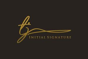 eerste tj brief handtekening logo sjabloon elegant ontwerp logo. hand- getrokken schoonschrift belettering vector illustratie.