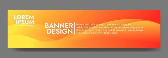 sjabloon voor abstracte oranje vloeiende golfbanner vector