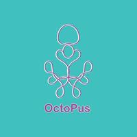 Octopus logo ontwerp embleem icoon illustratie inspiratie vector